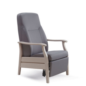 Care home furniture - Relax Classic recliner side view