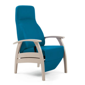 Care home furniture - Relax Compact recliner side view