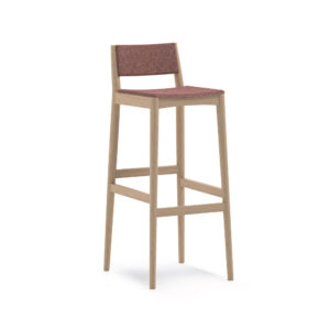 Care home furniture barstool with padded seat and backrest