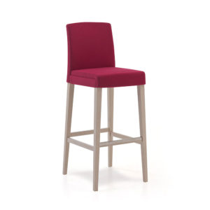 Care home furniture barstool with padded seat and high backrest