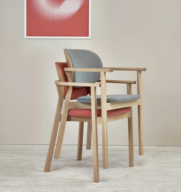 Care home furniture - Santiago dining chair stacked