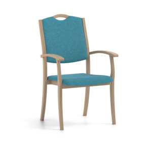 Care home furniture - Polka dining chair padded with armrests, model 30 25
