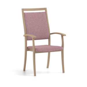 Care home furniture - Polka dining chair padded with armrests, model 30 45