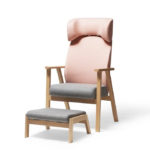 Care home furniture - Santiago relaxation armchair with foot stool